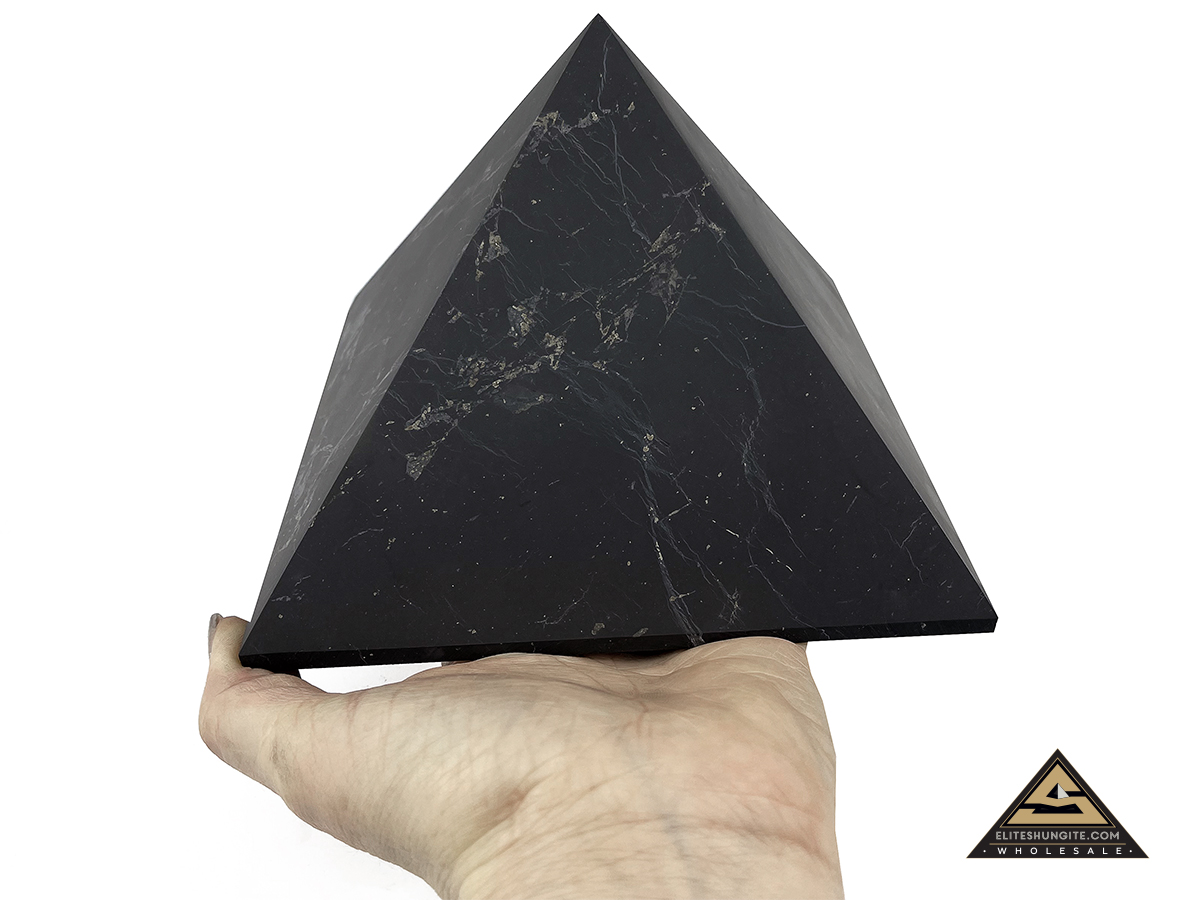 Pyramid 15 x 15 cm  n/polished by eliteshungite.com