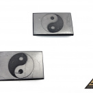 Protective slice for notebook rectangular 2 x 3 cm, carving Yin Yang by eliteshungite.com